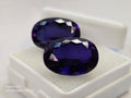 Oval Blue Tanzanite Pair 28-29 Cts Natural Certified Loose Gemstones Jewelry Making Gift