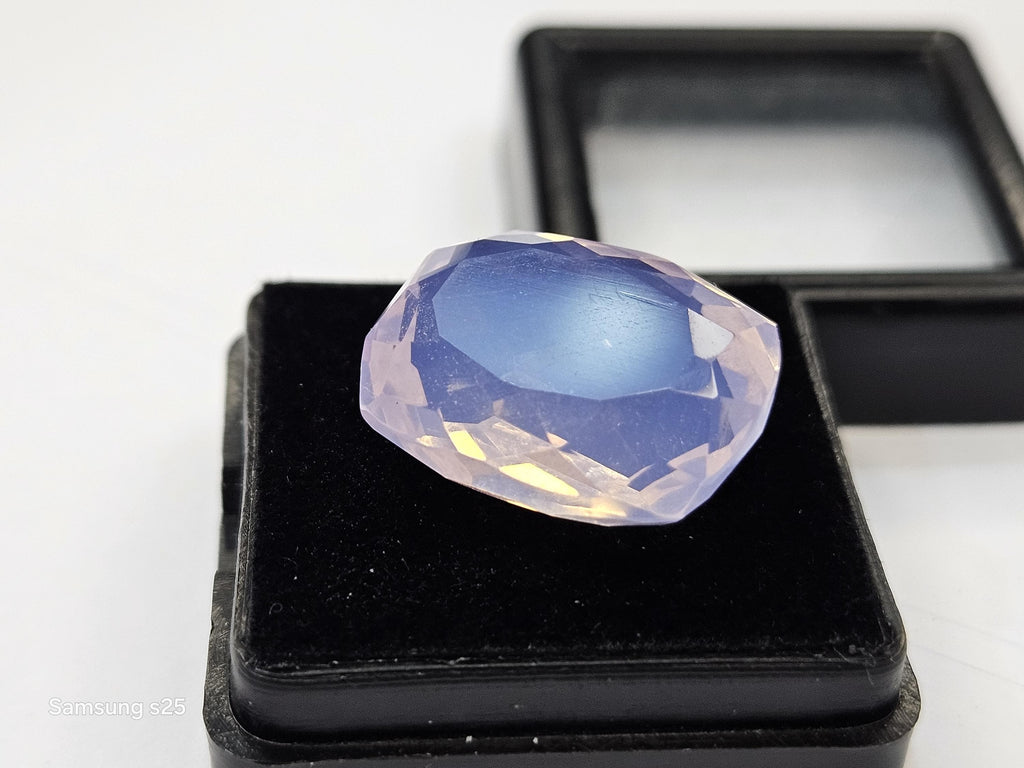 Cushion Cut Pink Opal Gemstone, 14-16 Ct Lab Created