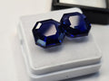 Blue Tanzanite Natural Pair Of VVS Asscher Cut 18+ Ct Certified Loose Gemstone