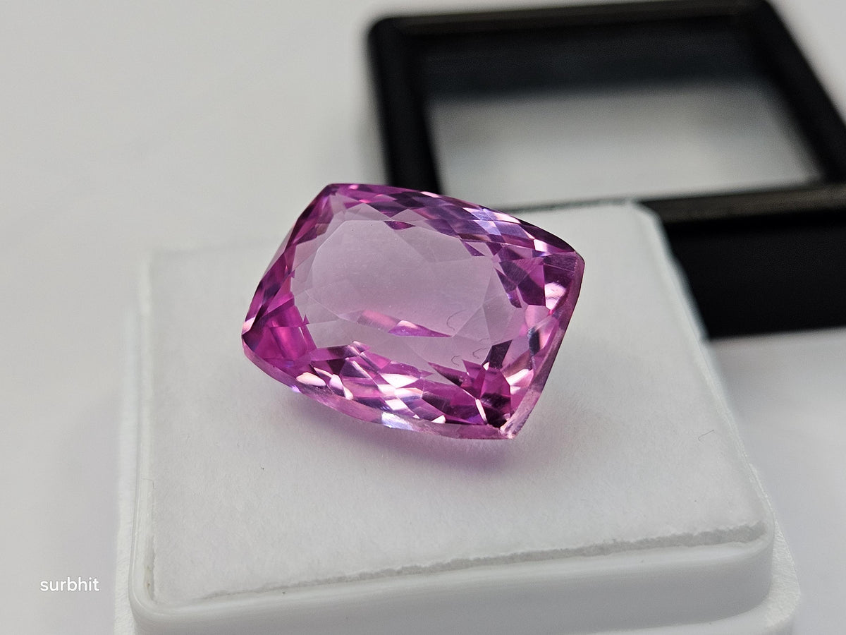 Certified Natural Pink Sapphire Cushion Cut Gemstone (13-15 Ct) for Statement Jewelry Making