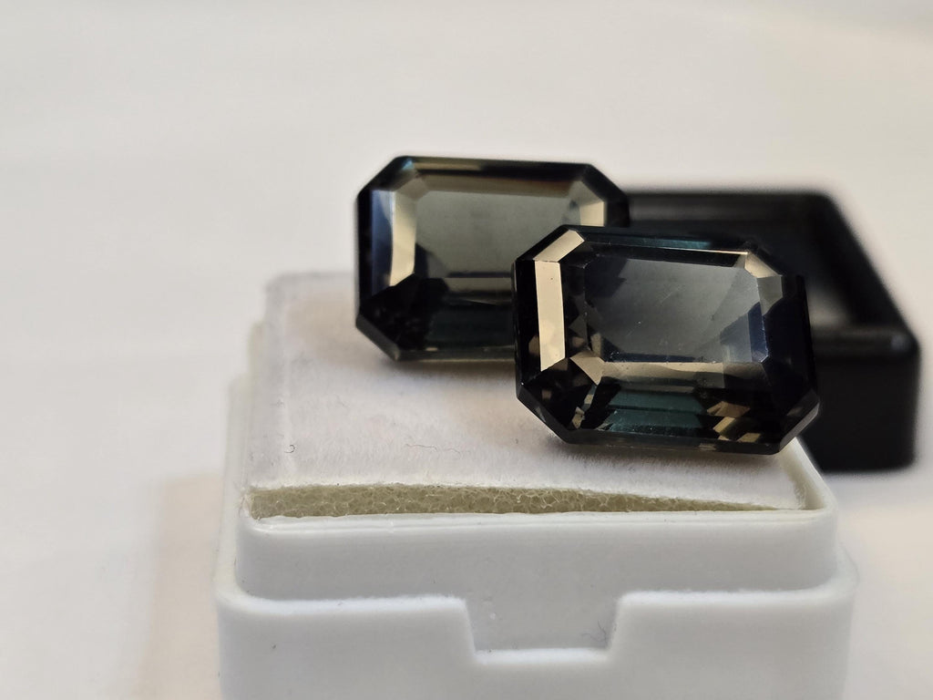 Certified Natural Jade Green Topaz Pair – Emerald Cut, 24-25 Ct (Brazil)