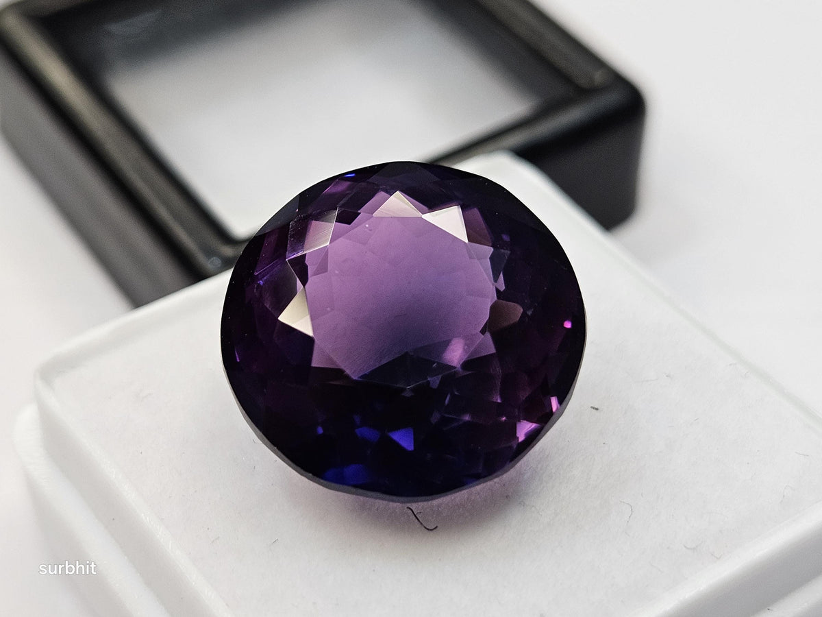 Natural VVS Purple Pink Sapphire Round Cut Gemstone for Jewelry Making (16-17 Ct)