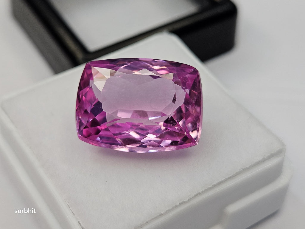 Certified Natural Pink Sapphire Cushion Cut Gemstone (13-15 Ct) for Statement Jewelry Making