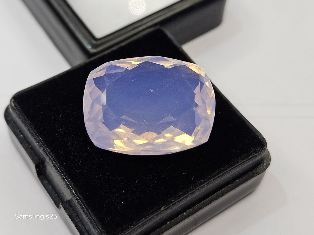Cushion Cut Pink Opal Gemstone, 14-16 Ct Lab Created