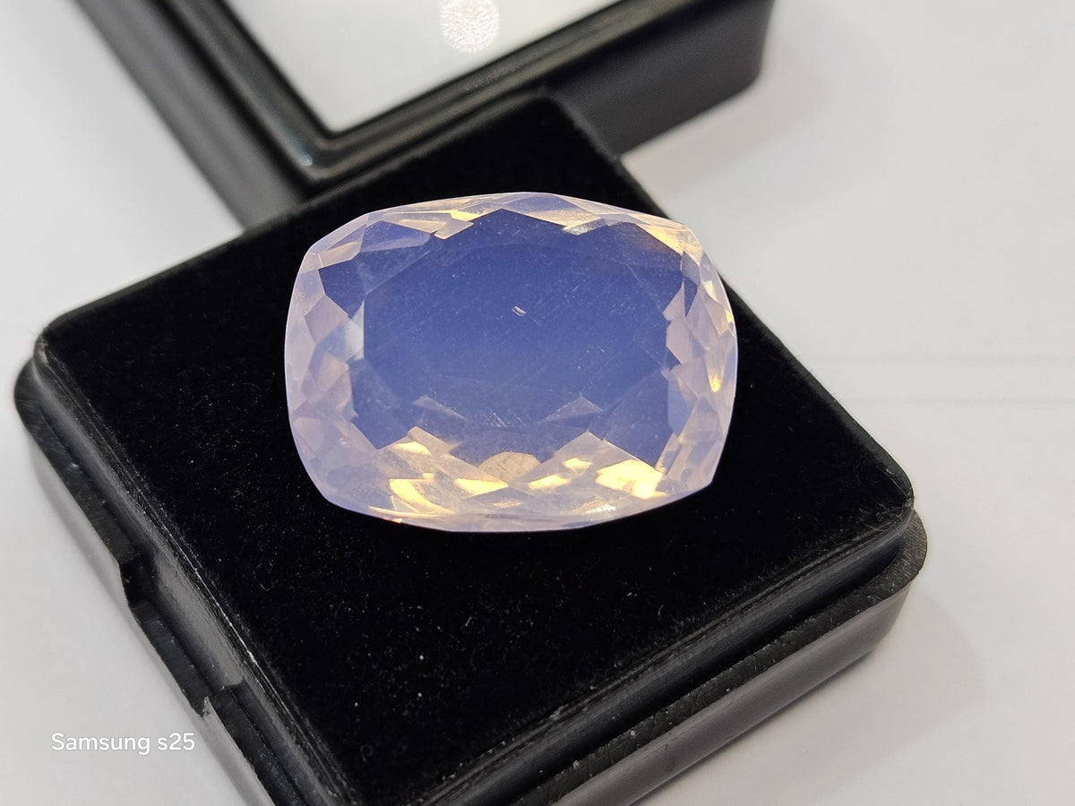 Cushion Cut Pink Opal Gemstone, 14-16 Ct Lab Created
