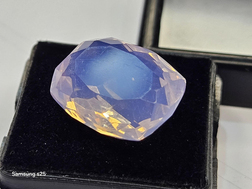 Cushion Cut Pink Opal Gemstone, 14-16 Ct Lab Created