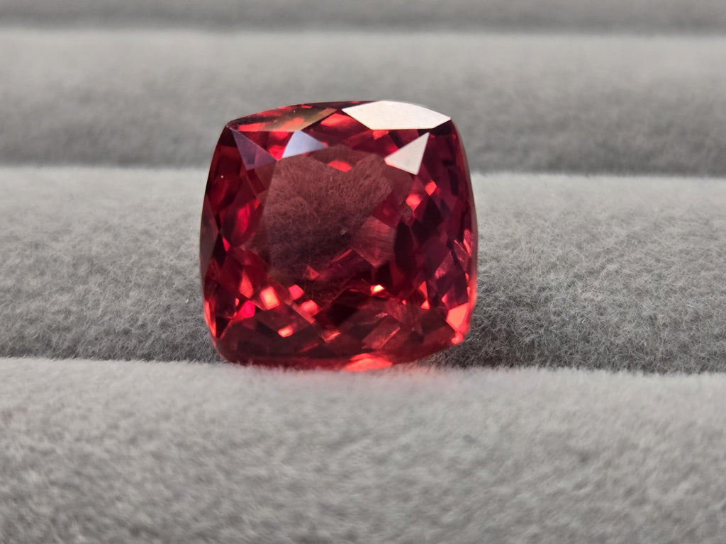 11-13 Ct Padparadscha Sapphire, Cushion Cut Loose Gemstone