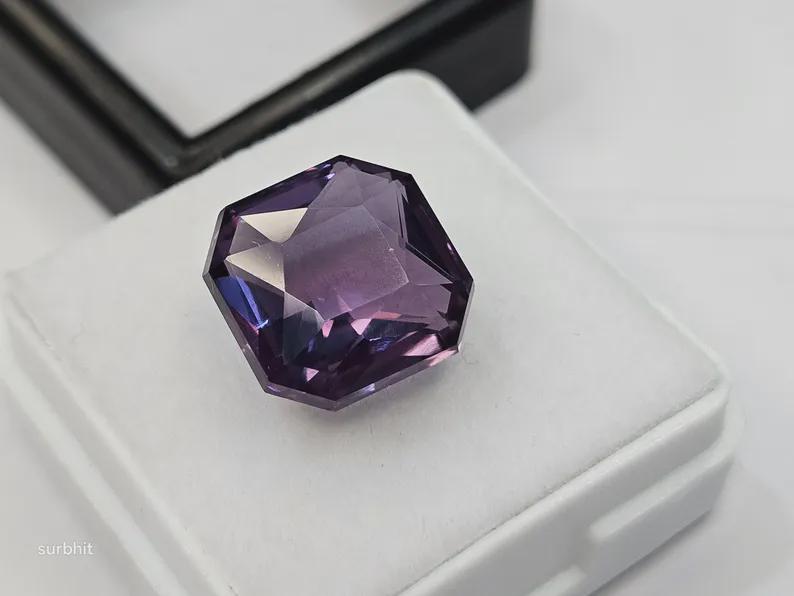 Natural Purple Pink Tanzanite 9+ Ct Radiant Cut Loose Gemstone from Brazil for Rings, Pendants & Jewelry Making
