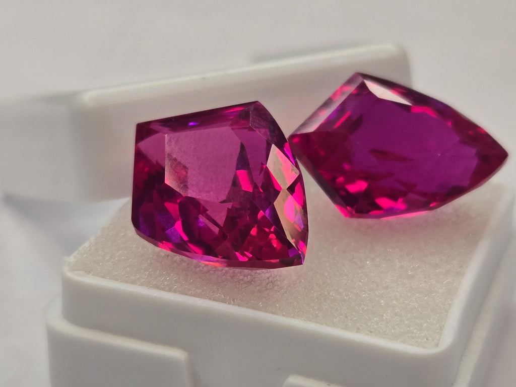 Dark Pink Sapphire Gemstones, 25-26 Ct Fancy Cut, Natural Loose Stones, September Birthstone Jewelry