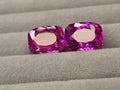 Dark Pink Sapphire Pair, Cushion Cut 26-27 Ct Loose Gemstones