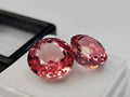 Padparadscha Sapphire Pair, 18-20 Ct Round Cut Loose Gemstones
