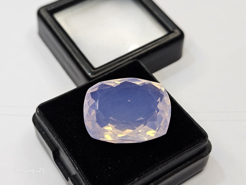 Cushion Cut Pink Opal Gemstone, 14-16 Ct Lab Created