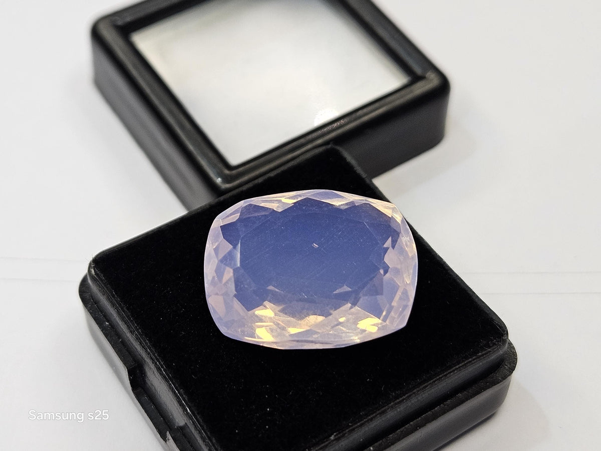 Cushion Cut Pink Opal Gemstone, 14-16 Ct Lab Created