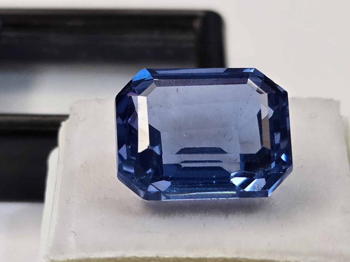 Natural Teal Blue Topaz Emerald Cut Gemstone – 11-12 Ct Loose Stone for Jewelry