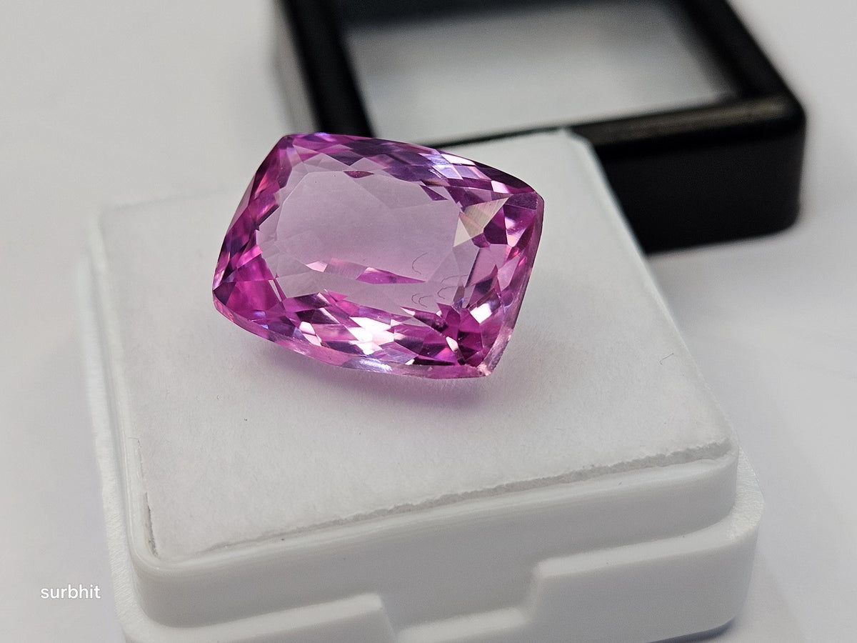 Certified Natural Pink Sapphire Cushion Cut Gemstone (13-15 Ct) for Statement Jewelry Making