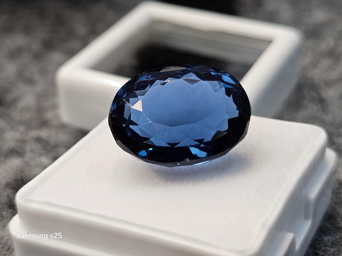 Natural Teal Blue Tourmaline Shape Oval Cut 15-16 Ct Loose Gemstone Rings Making Gemstone