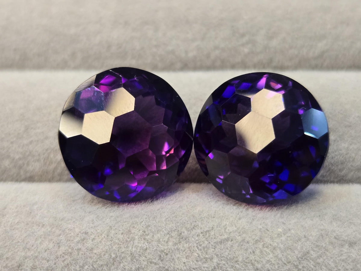 Certified Blue Tanzanite Gemstone Pair, Football Cut 33-35 ct, Tanzania Origin