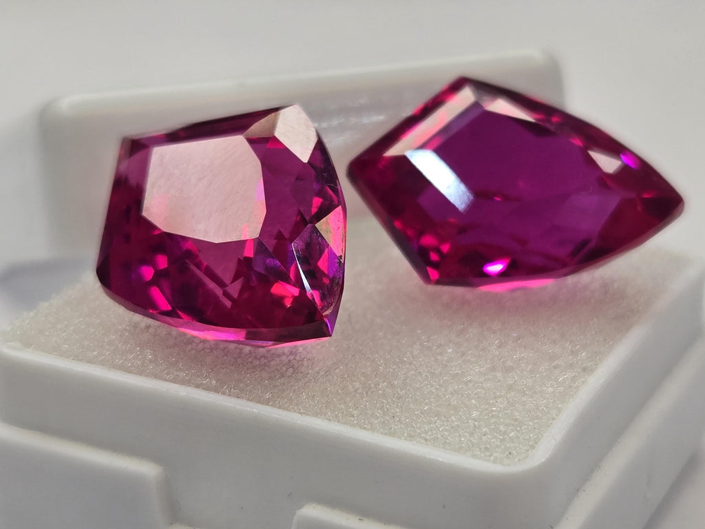 Dark Pink Sapphire Gemstones, 25-26 Ct Fancy Cut, Natural Loose Stones, September Birthstone Jewelry