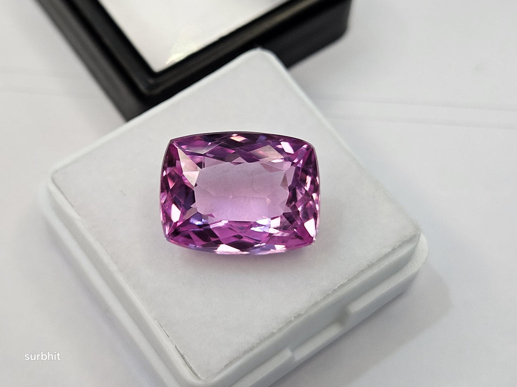 Certified Natural Pink Sapphire Cushion Cut Gemstone (13-15 Ct) for Statement Jewelry Making