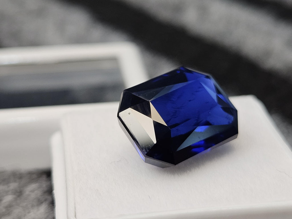 Radiant Cut Blue Tanzanite Gemstone, 12-14 Ct Certified Loose Stone
