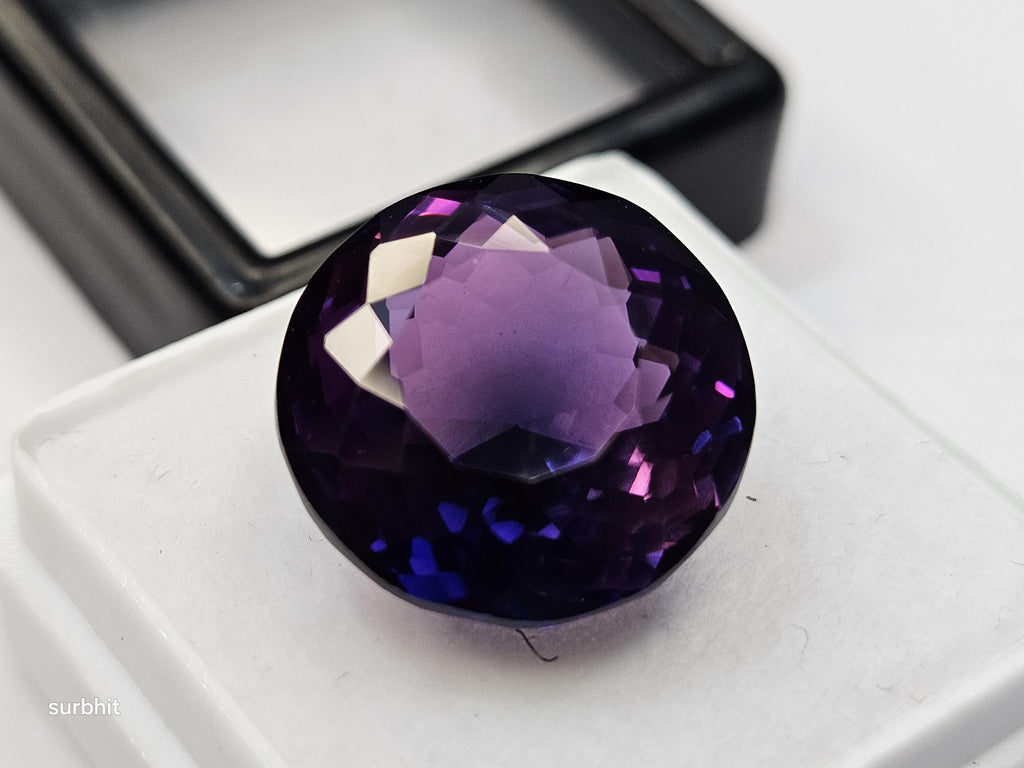 Natural VVS Purple Pink Sapphire Round Cut Gemstone for Jewelry Making (16-17 Ct)