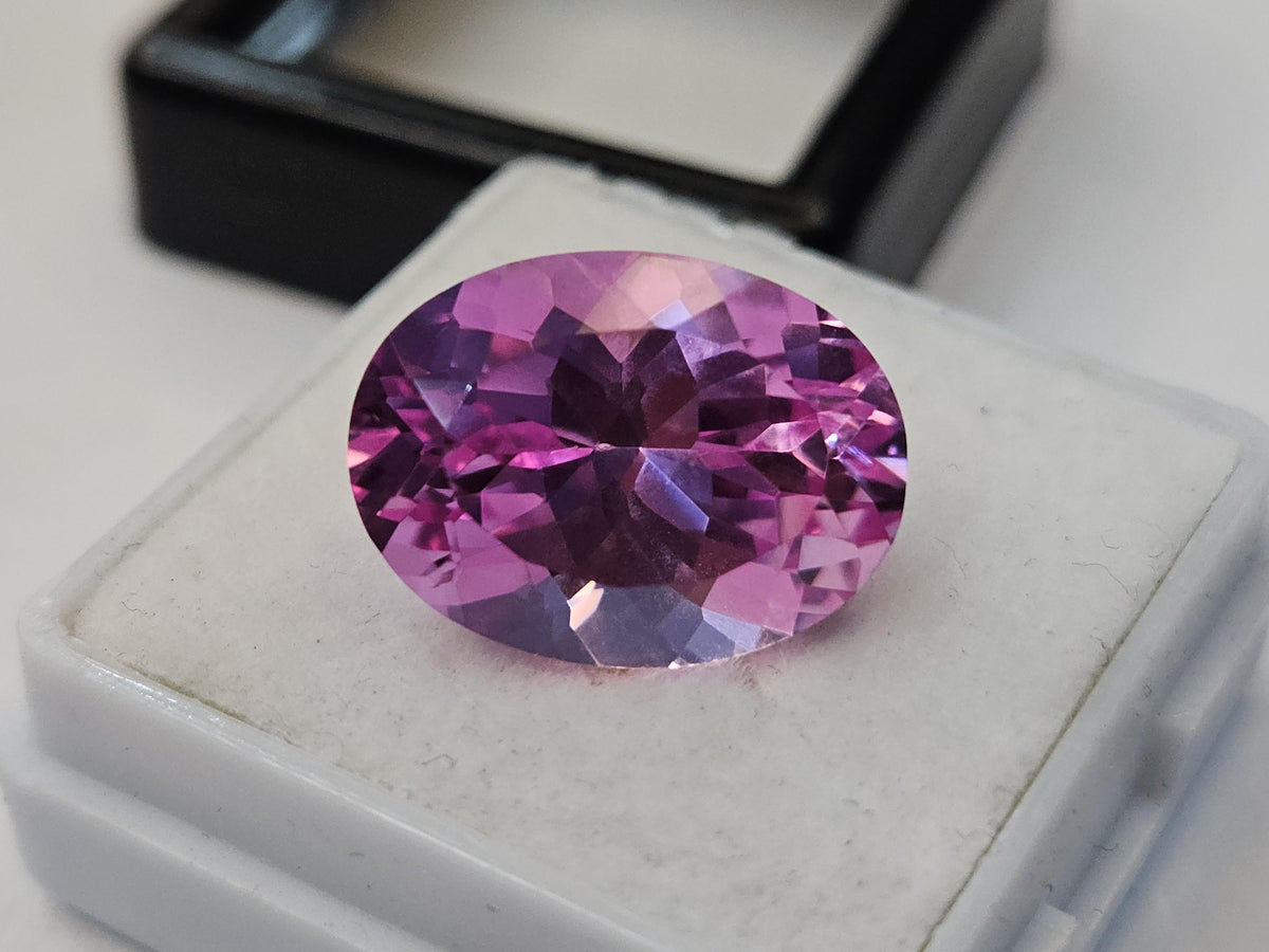 Light Pink Oval Morganite Gemstone, 11-12 Carat Certified Loose Stone for Jewelry