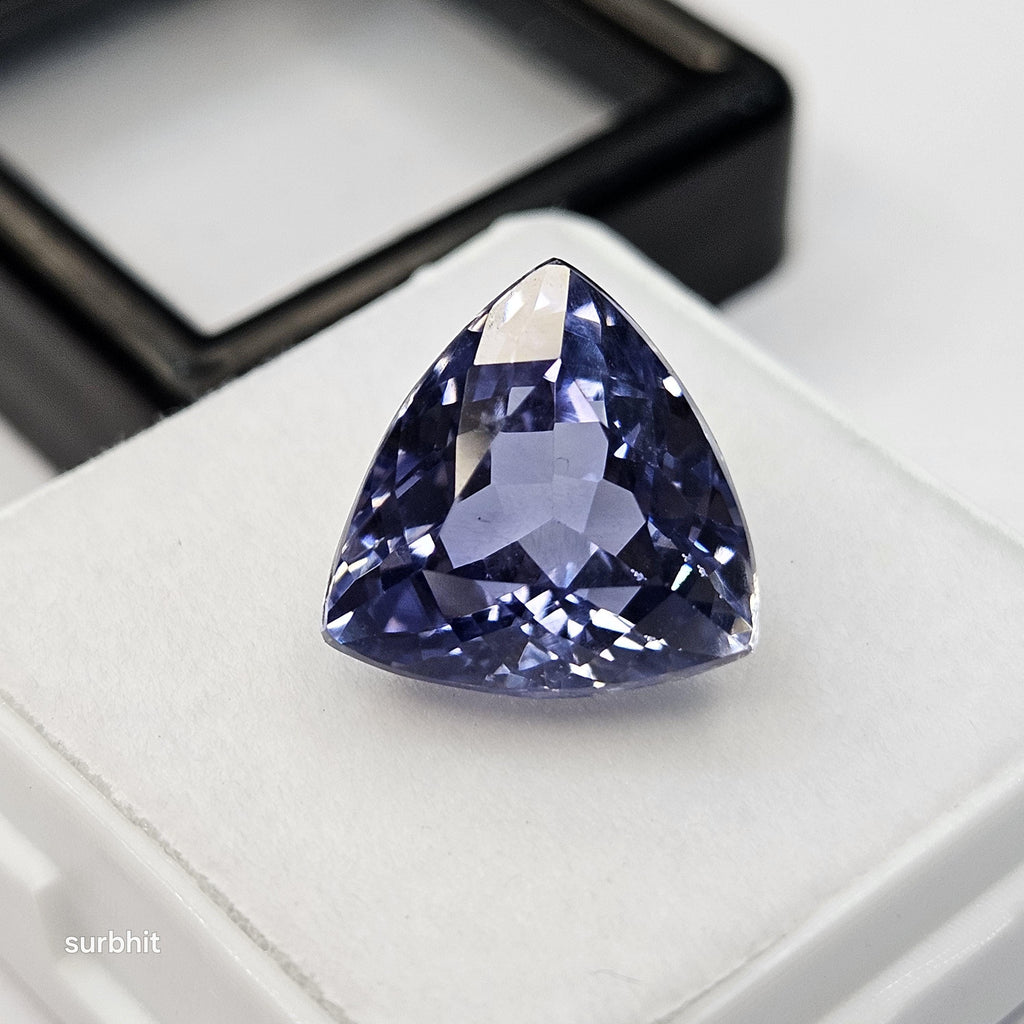Blue Tanzanite Gemstone, Trillion Cut, 8-9 Ct Loose Stone