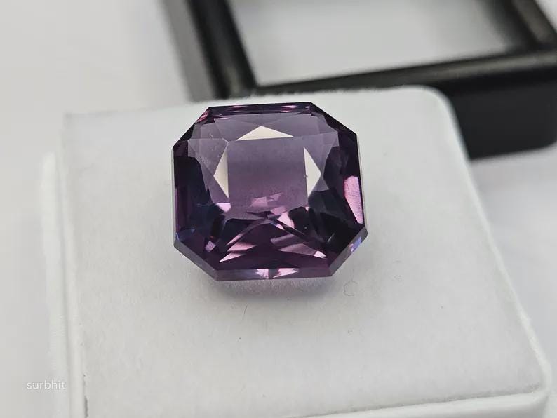 Natural Purple Pink Tanzanite 9+ Ct Radiant Cut Loose Gemstone from Brazil for Rings, Pendants & Jewelry Making