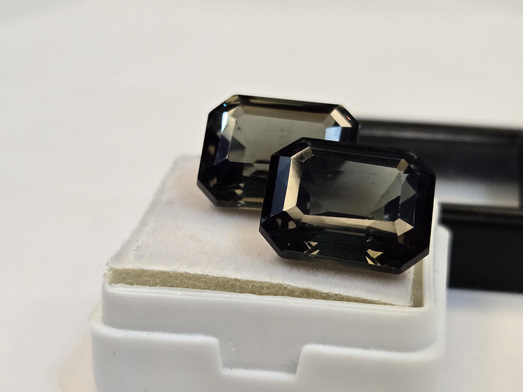 Certified Natural Jade Green Topaz Pair – Emerald Cut, 24-25 Ct (Brazil)