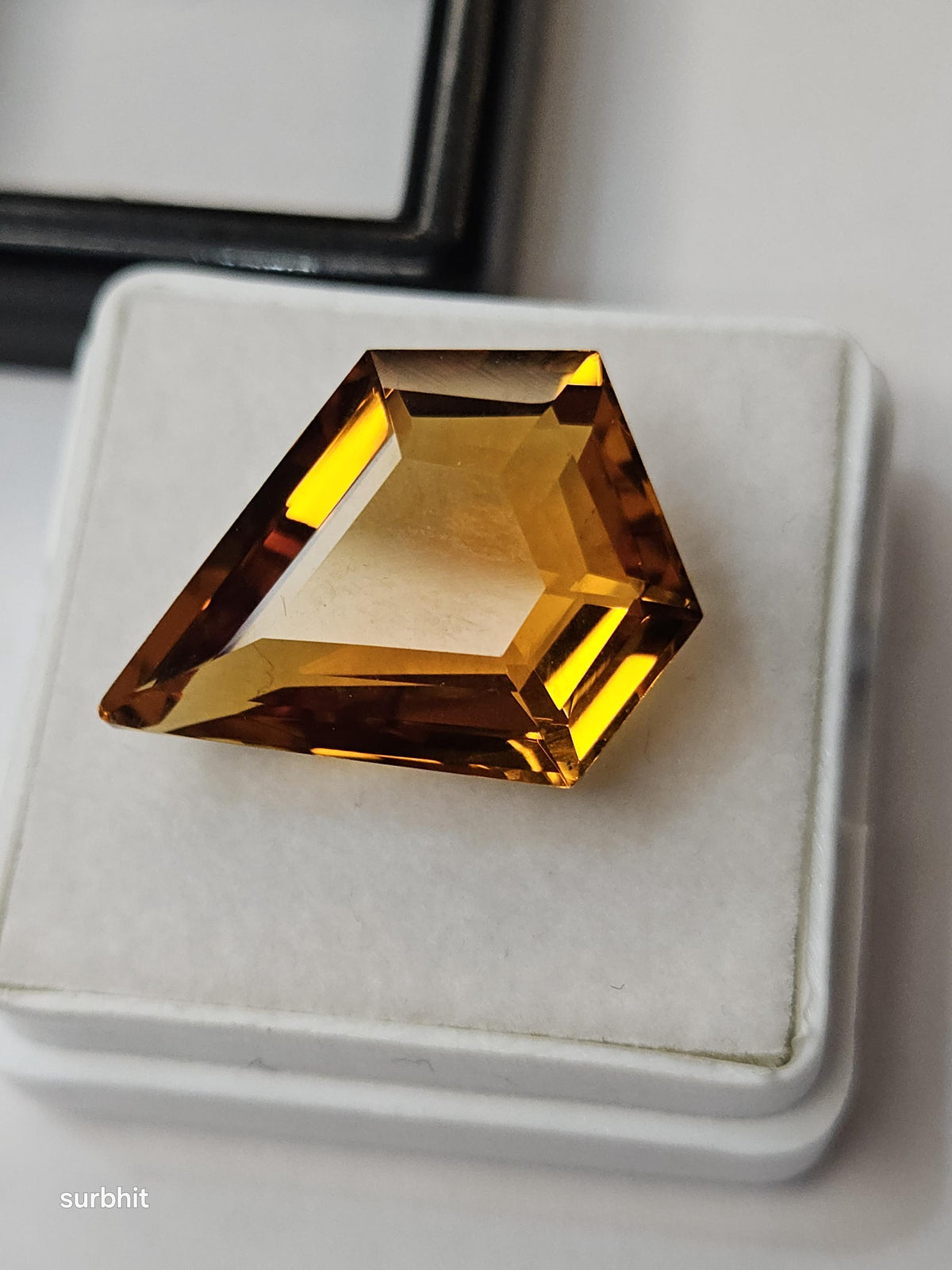 Certified Yellow Citrine Gemstone – 12-13 Ct Fancy Cut Loose Stone for Jewelry Making