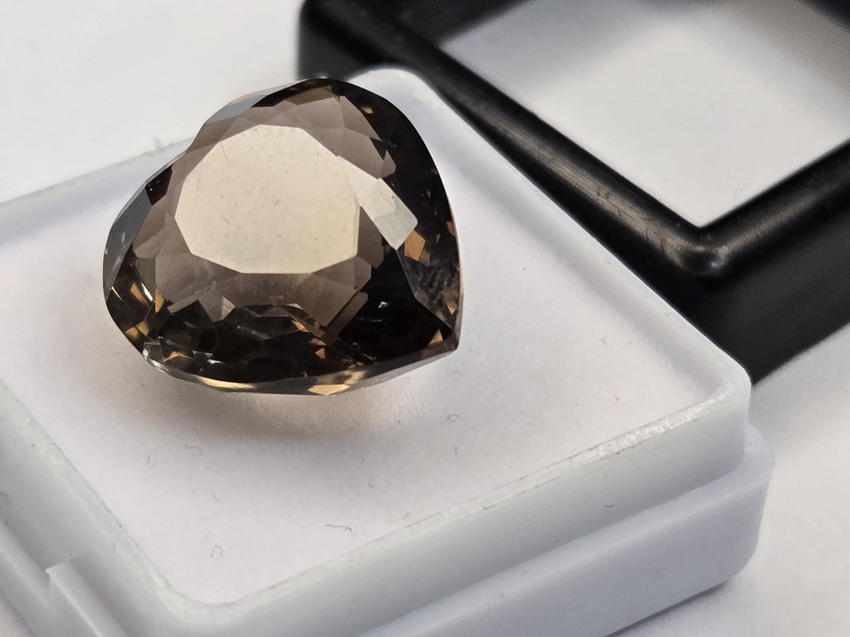 Certified Smoky Black Quartz Heart Cut Gemstone for Jewelry Making