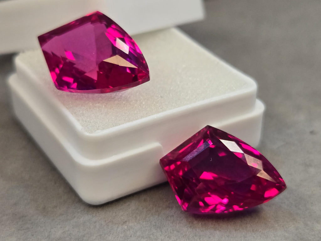 Dark Pink Sapphire Gemstones, 25-26 Ct Fancy Cut, Natural Loose Stones, September Birthstone Jewelry