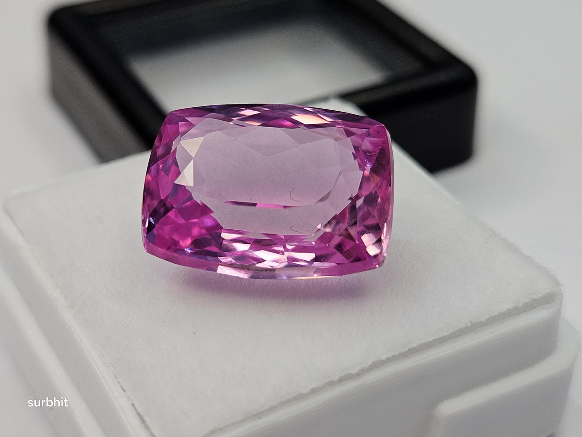 Certified Natural Pink Sapphire Cushion Cut Gemstone (13-15 Ct) for Statement Jewelry Making