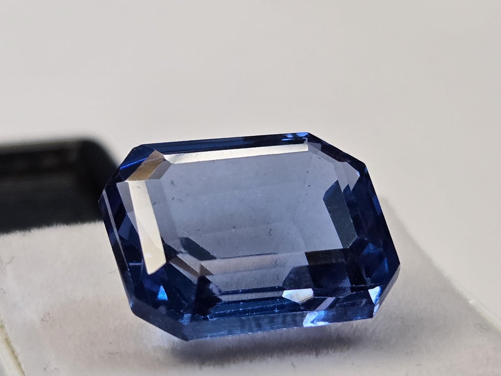 Natural Teal Blue Topaz Emerald Cut Gemstone – 11-12 Ct Loose Stone for Jewelry
