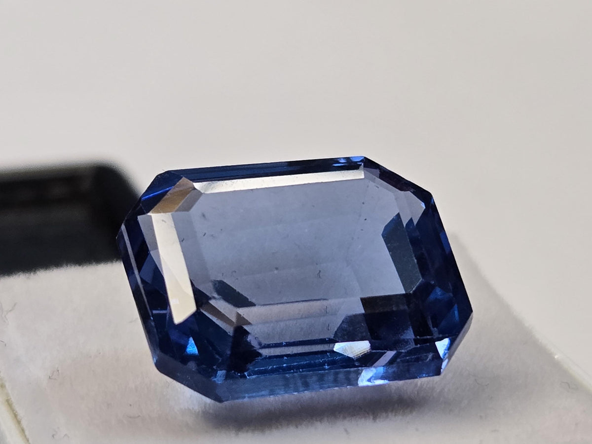 Natural Teal Blue Topaz Emerald Cut Gemstone – 11-12 Ct Loose Stone for Jewelry