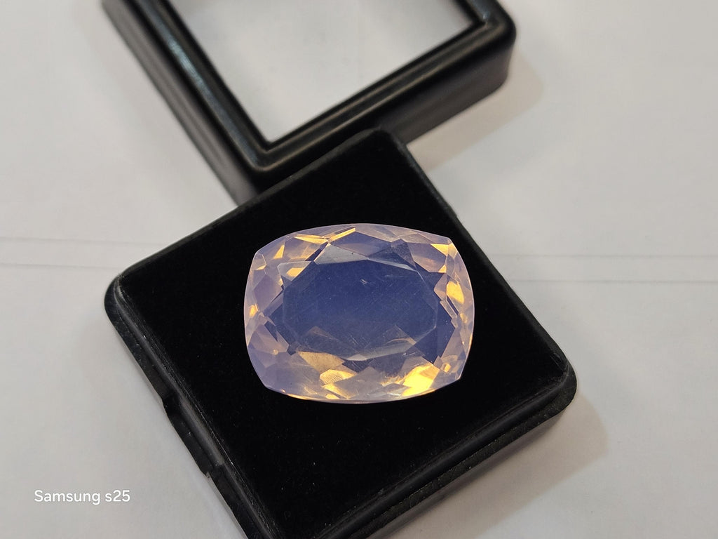 Cushion Cut Pink Opal Gemstone, 14-16 Ct Lab Created