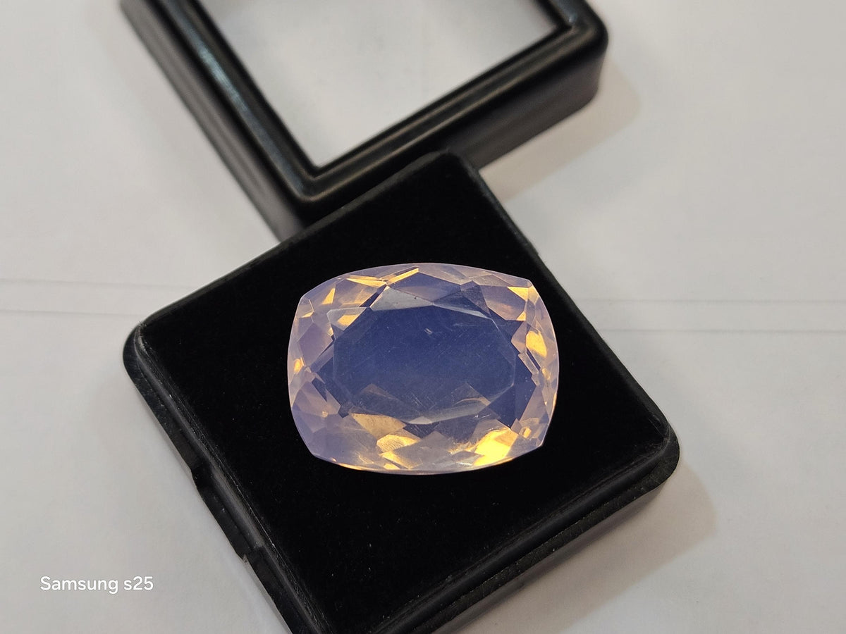 Cushion Cut Pink Opal Gemstone, 14-16 Ct Lab Created