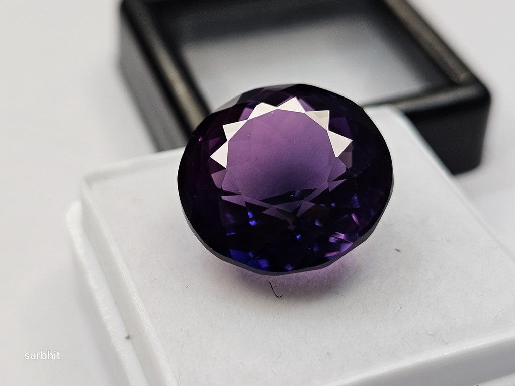 Natural VVS Purple Pink Sapphire Round Cut Gemstone for Jewelry Making (16-17 Ct)