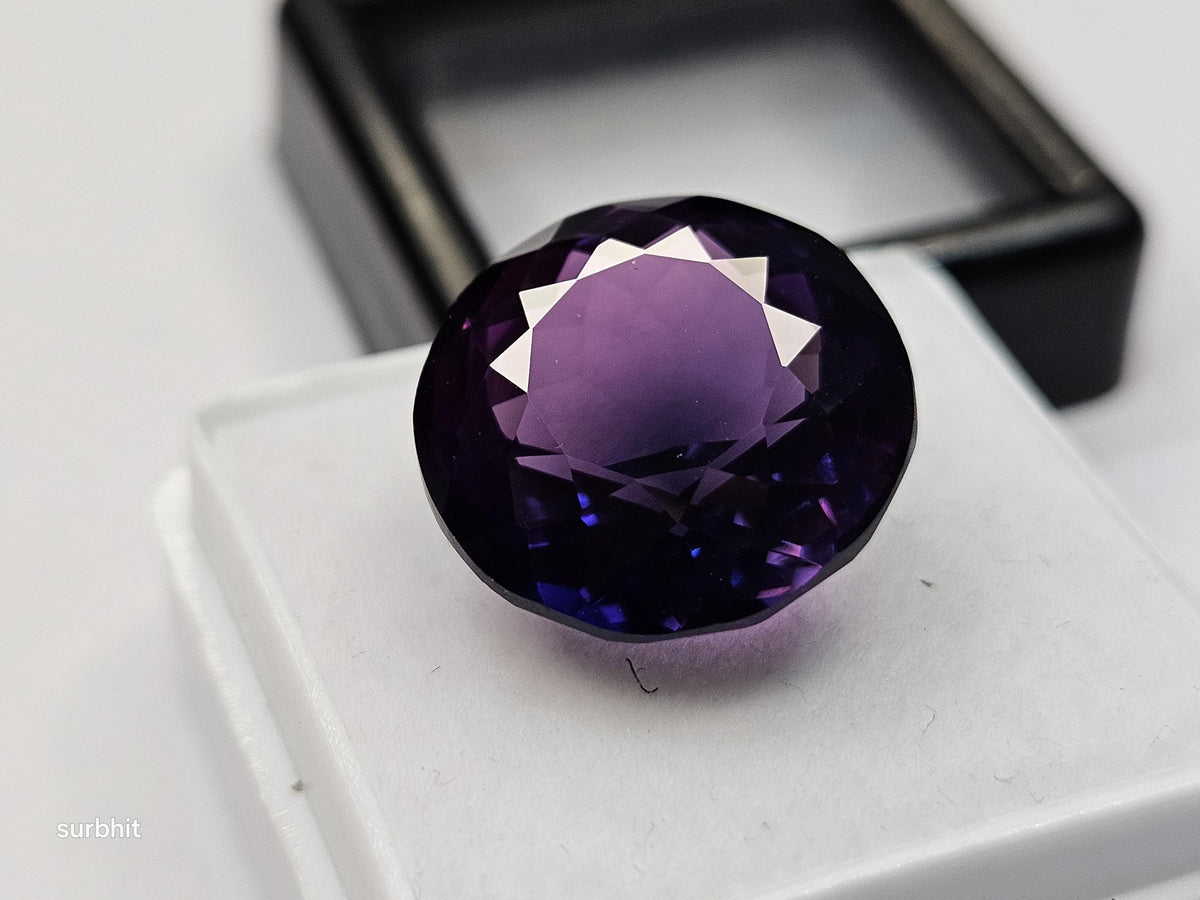 Natural VVS Purple Pink Sapphire Round Cut Gemstone for Jewelry Making (16-17 Ct)