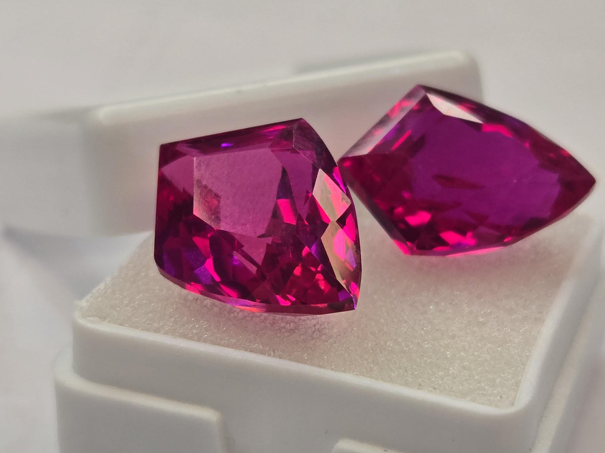 Dark Pink Sapphire Gemstones, 25-26 Ct Fancy Cut, Natural Loose Stones, September Birthstone Jewelry