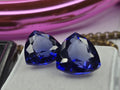 Certified Natural Tanzanite 13–14 Ct Trillion Cut Matching Pair Loose Gemstones, Tanzanian Origin for Earrings & Rings