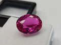 Certified Dark Pink Sapphire Oval Gemstone – 10–11 Ct Loose Stone for Jewelry