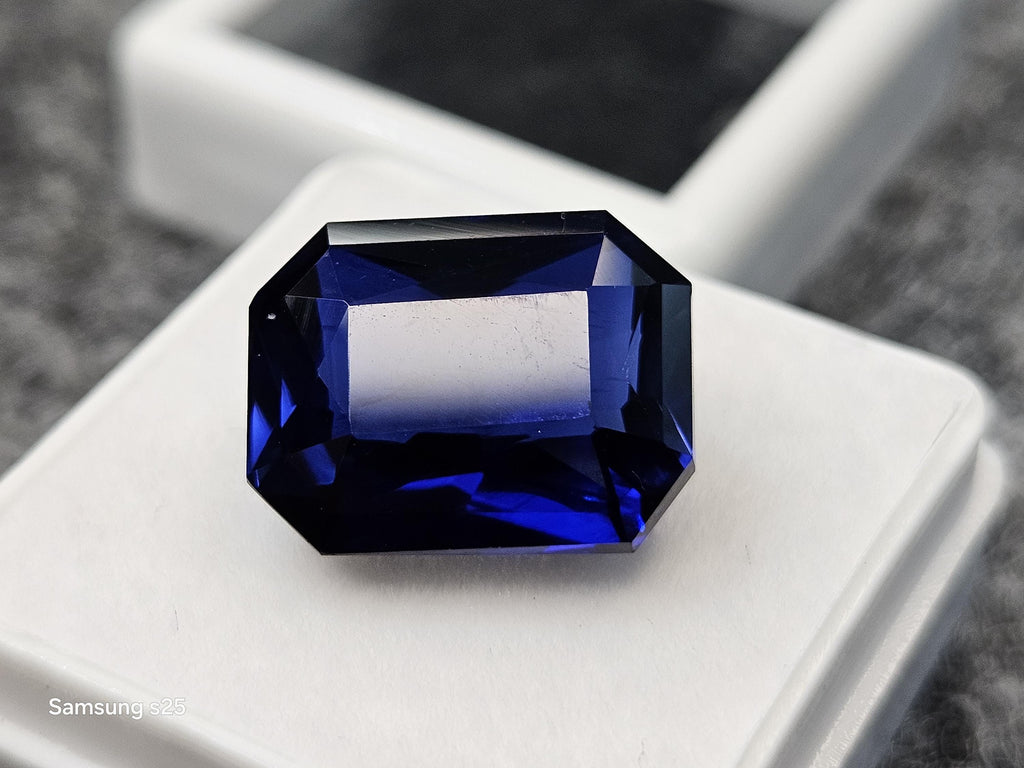 Radiant Cut Blue Tanzanite Gemstone, 12-14 Ct Certified Loose Stone
