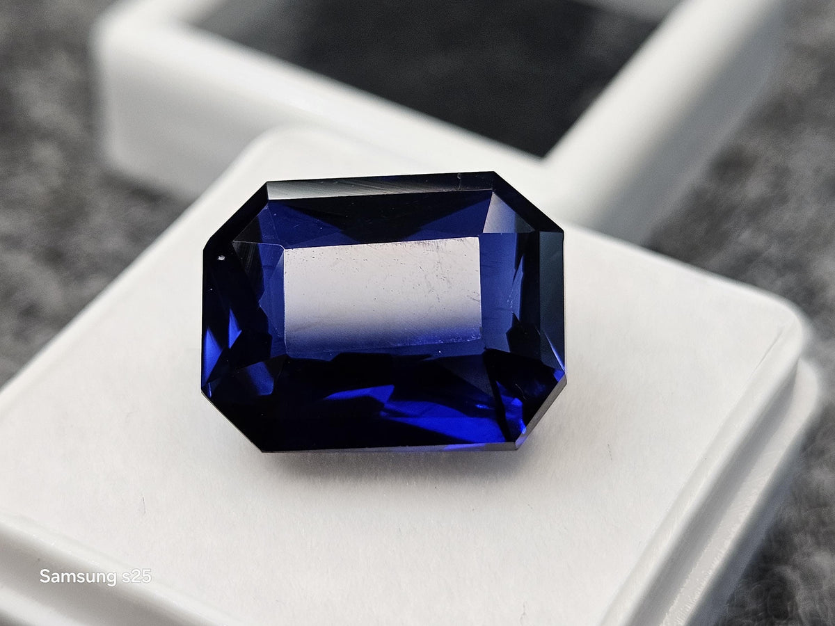 Radiant Cut Blue Tanzanite Gemstone, 12-14 Ct Certified Loose Stone