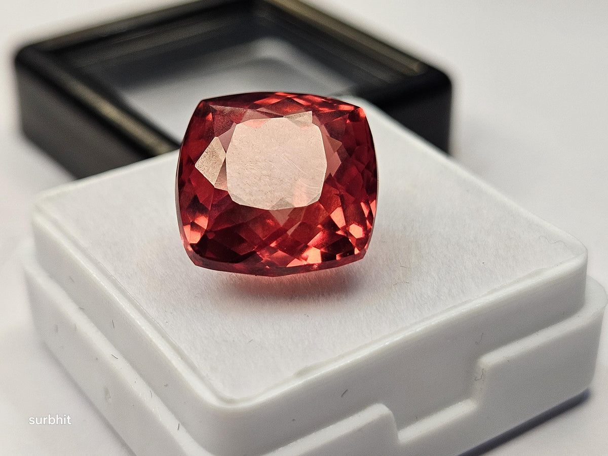 10-12 Ct Padparadscha Sapphire, Cushion Cut Loose Gemstone