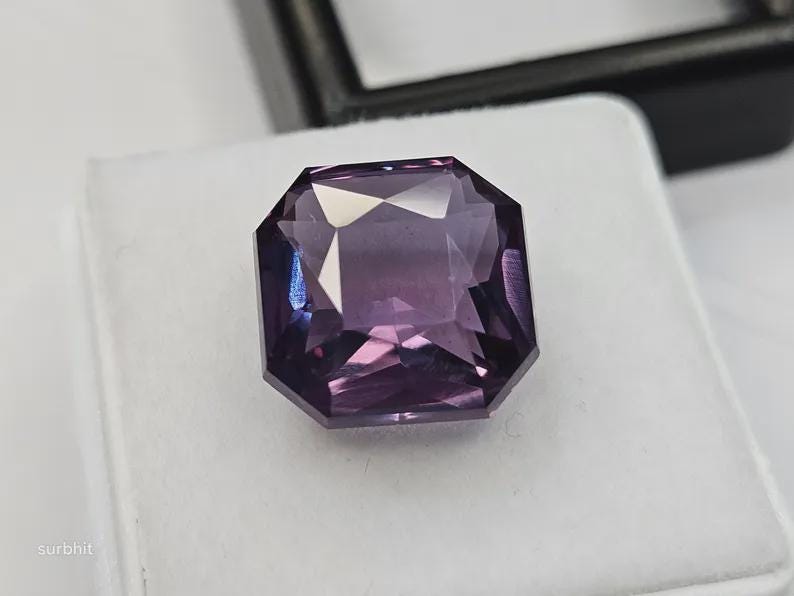 Natural Purple Pink Tanzanite 9+ Ct Radiant Cut Loose Gemstone from Brazil for Rings, Pendants & Jewelry Making