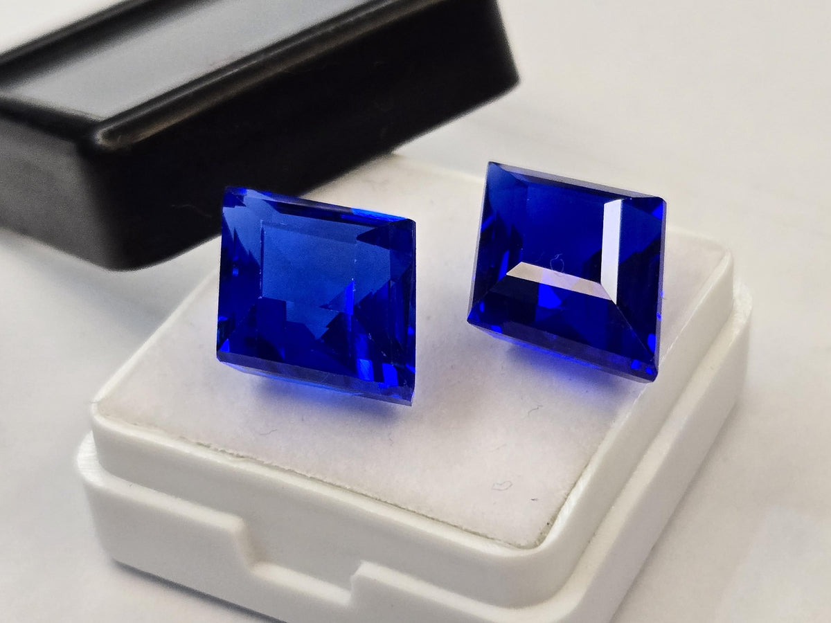 Certified Royal Blue Sapphire Gemstone, Fancy Cut Natural Loose Stone (18-19 Ct)
