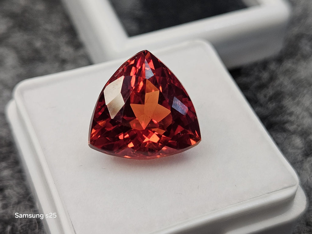 Natural Mexican Fire Opal Trillion Cut Gemstone (9-10 Ct) for Jewelry Making