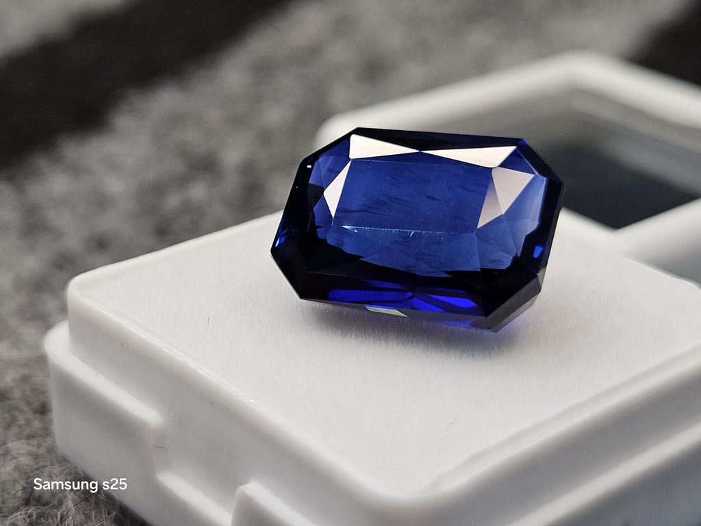 Radiant Cut Blue Tanzanite Gemstone, 12-14 Ct Certified Loose Stone