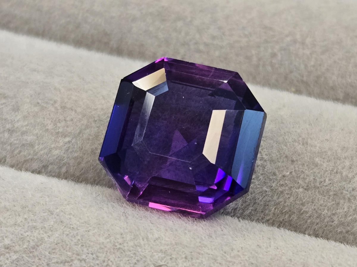 12-14 Ct Natural Purple pink Tanzanite Gemstone,  Asscher Cut